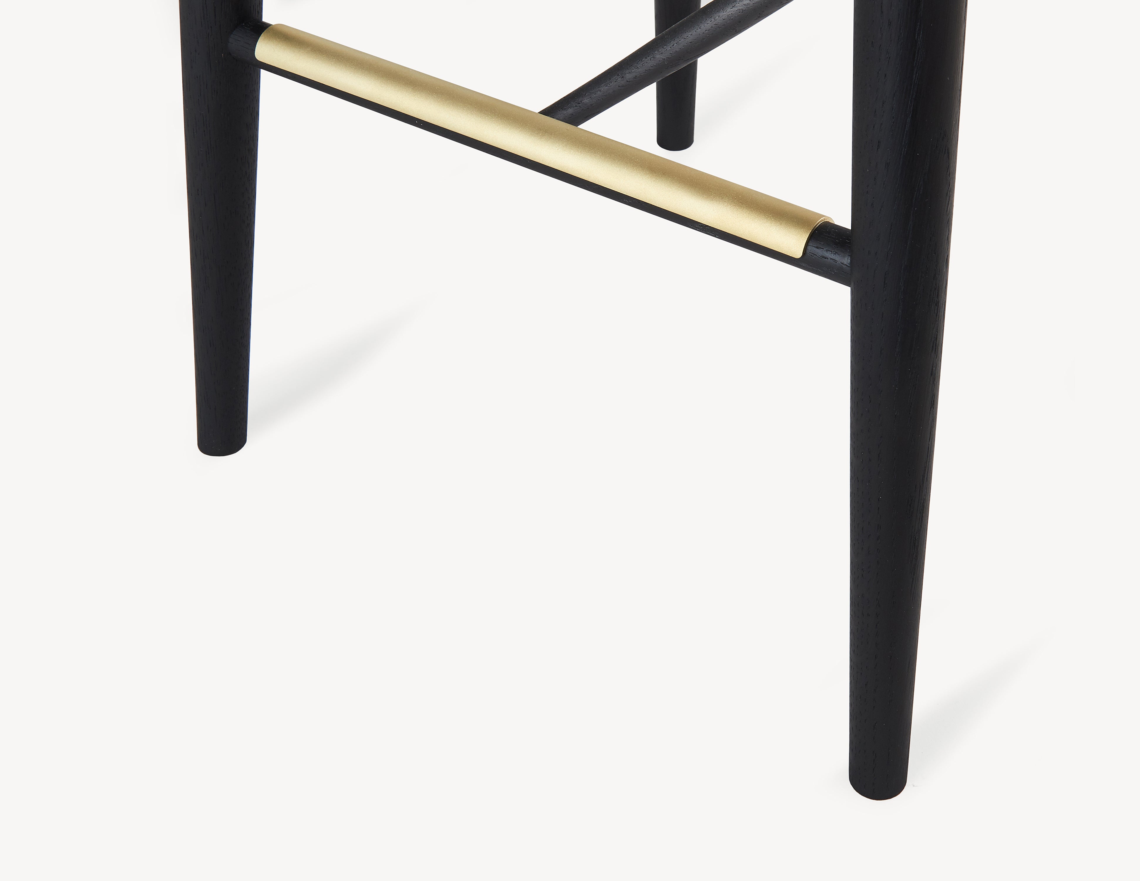 Palmerston Counter Stool - Brass Footrests