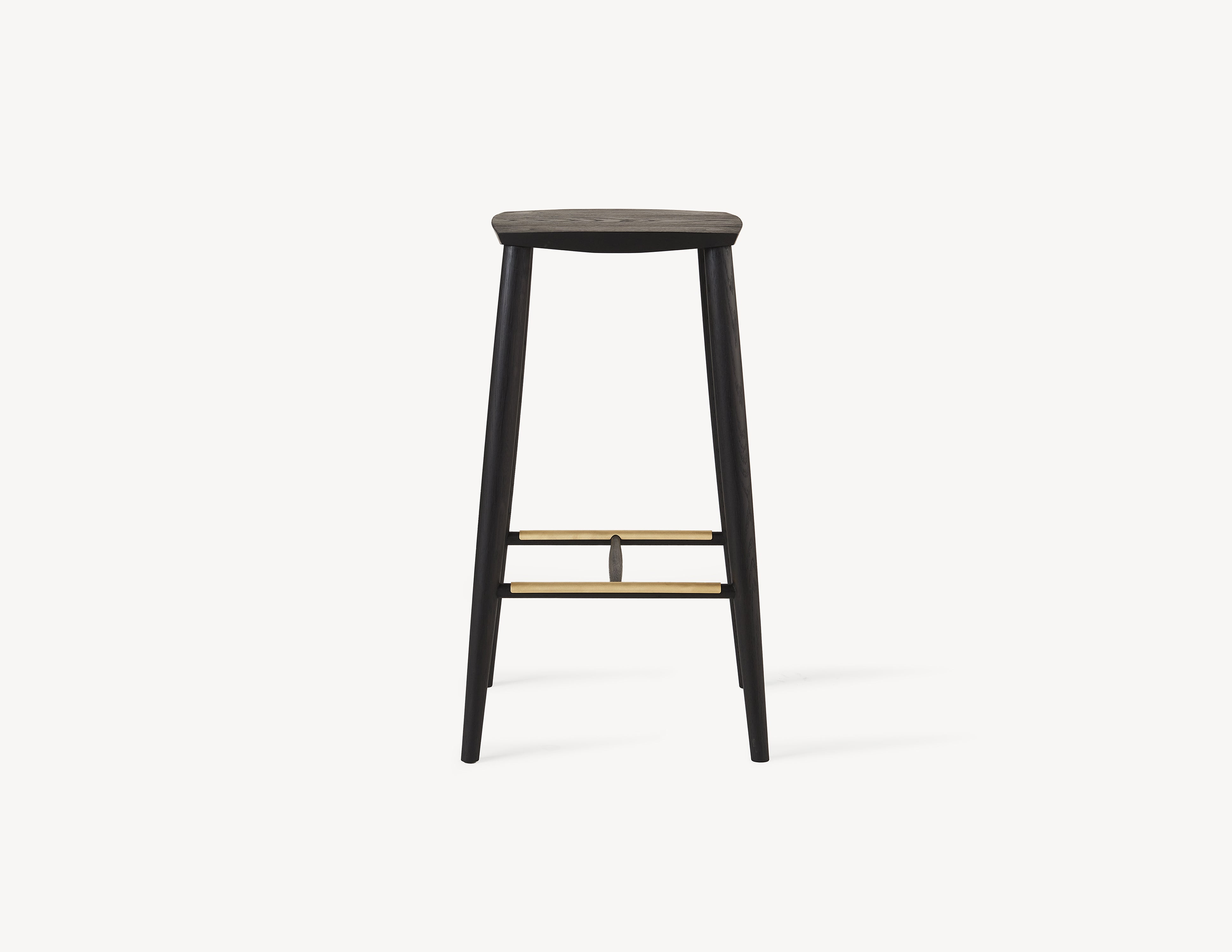 Palmerston Counter Stool - Brass Footrests