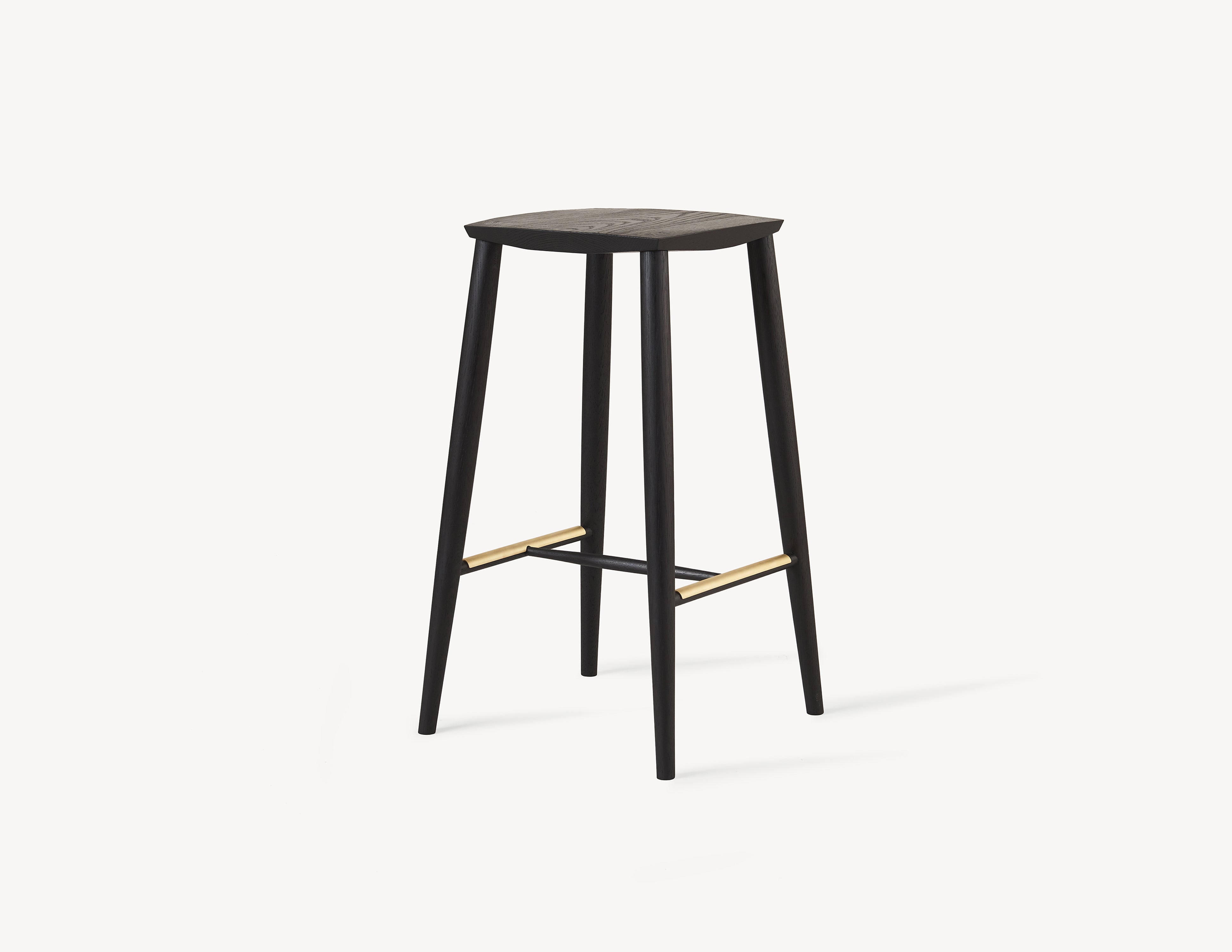 Palmerston Counter Stool - Brass Footrests