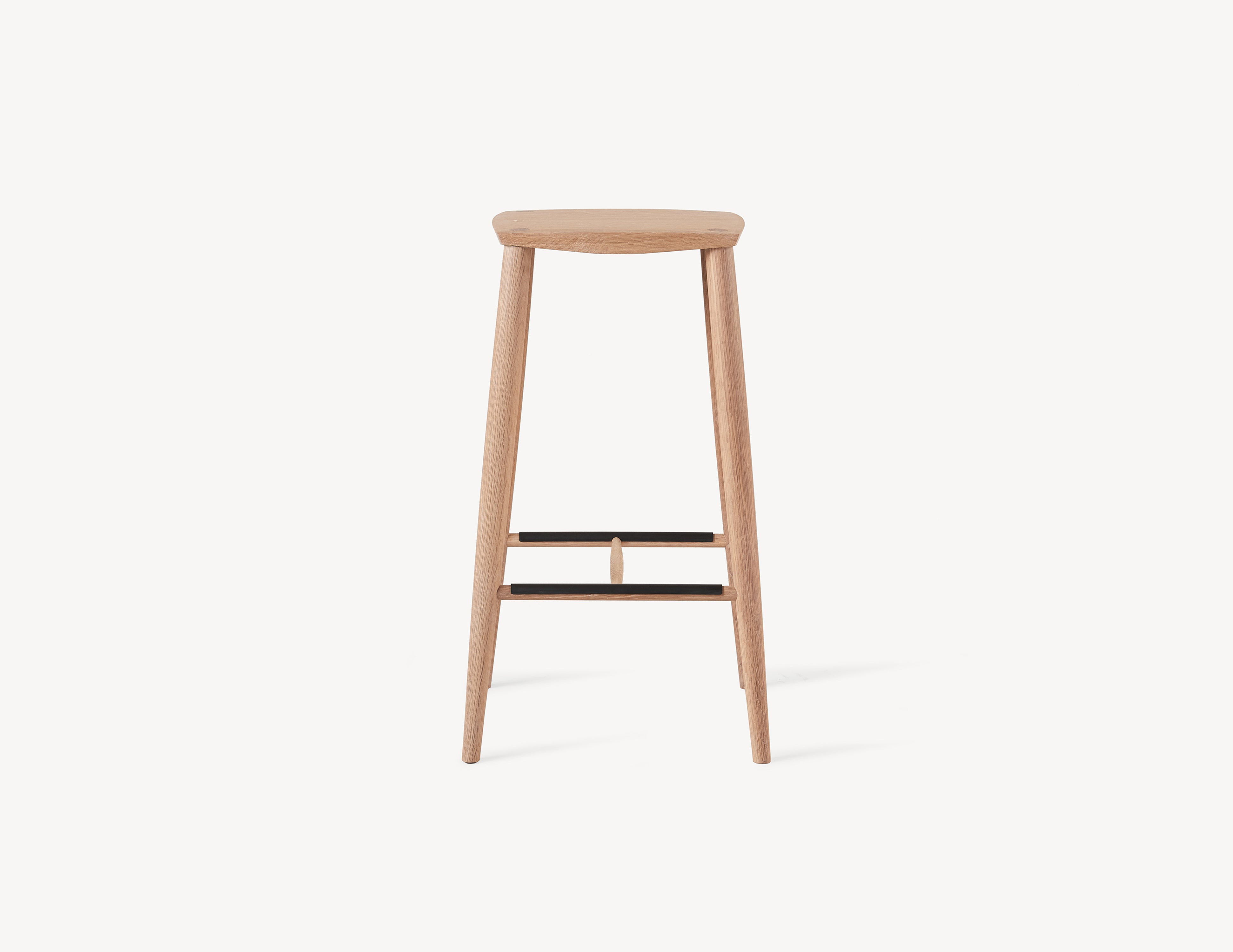 Palmerston Counter Stool - Brass Footrests