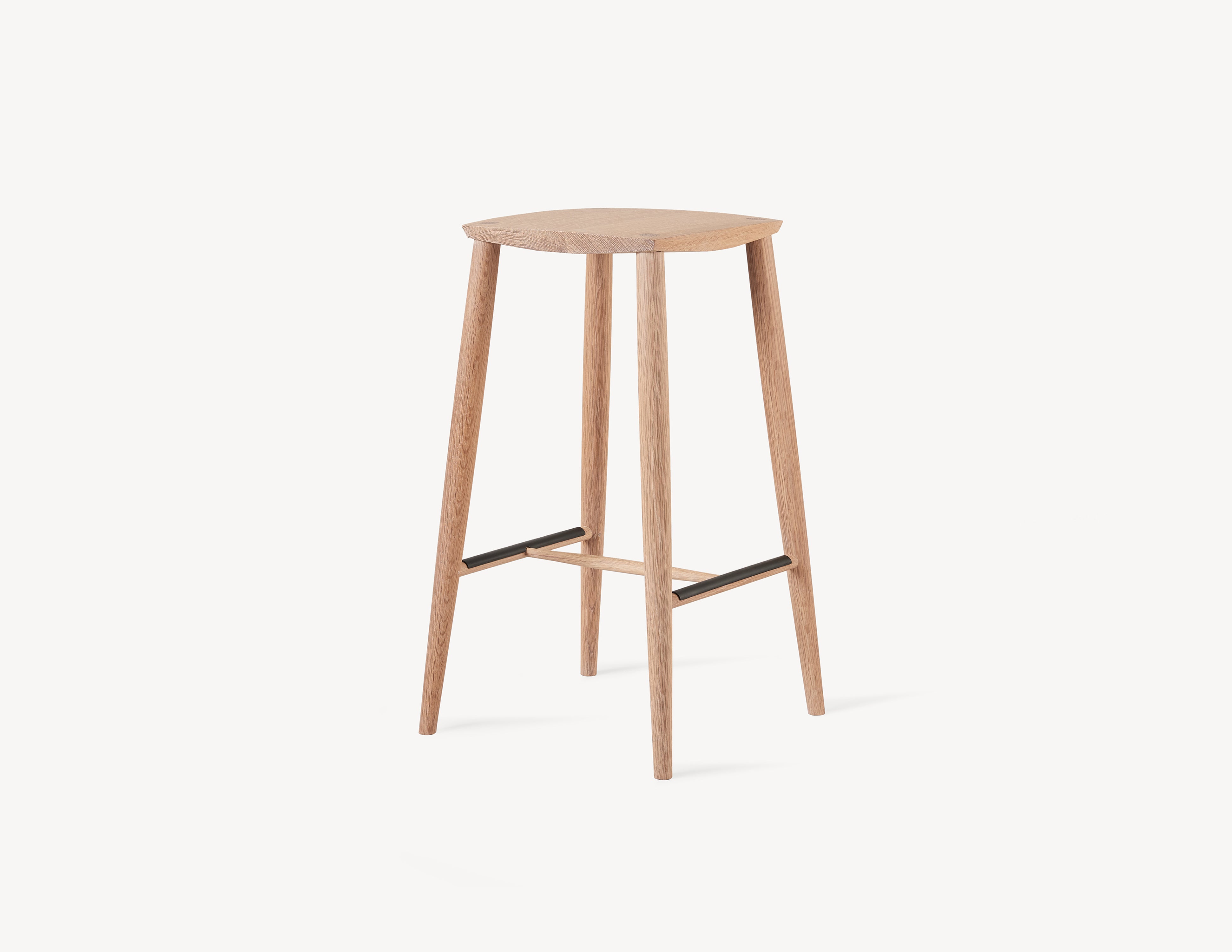 Palmerston Counter Stool - Brass Footrests