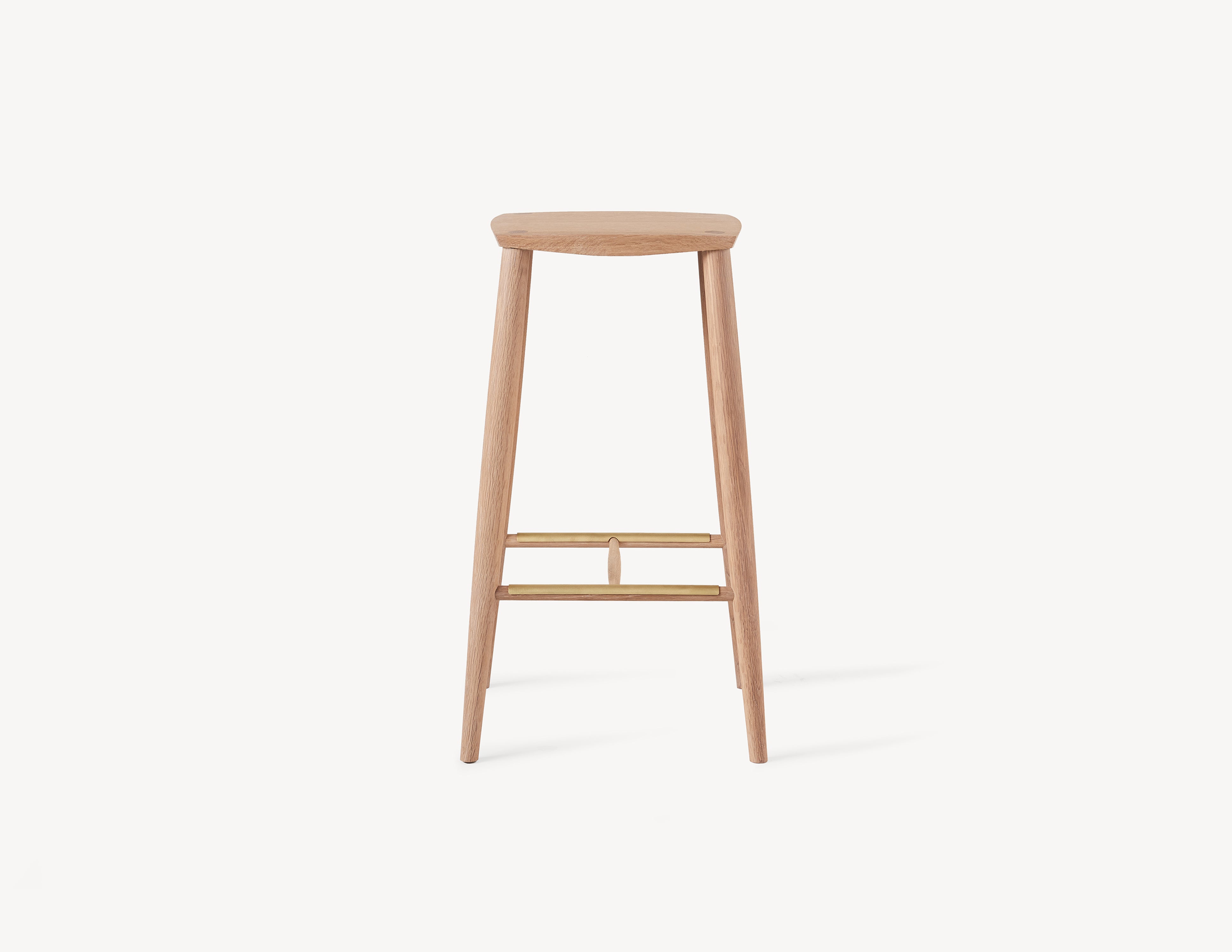 Palmerston Counter Stool - Brass Footrests